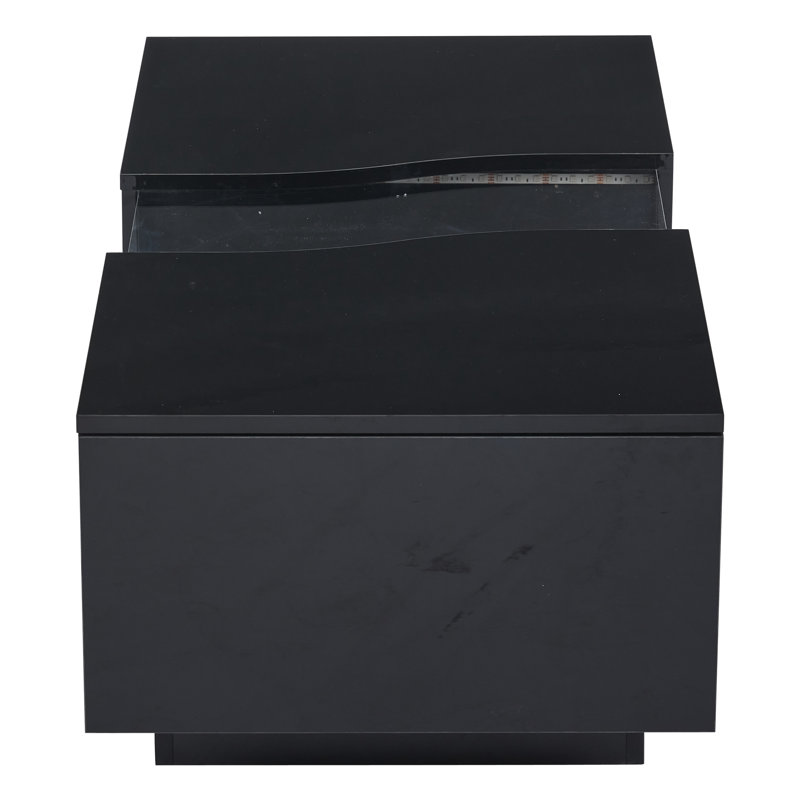 Coffee Table with Storage, Black