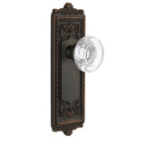 Grandeur Windsor Plate Passage with Bordeaux Crystal Door Knob