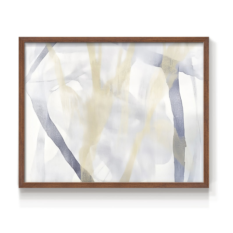 Abstrait, série Lxxxvii, reproduction encadrée, H 11 po x l 14 po, Noyer