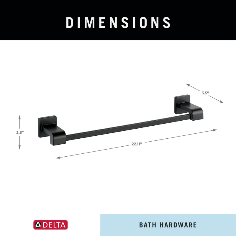Ara Wall Mounted Towel Bar, 18"