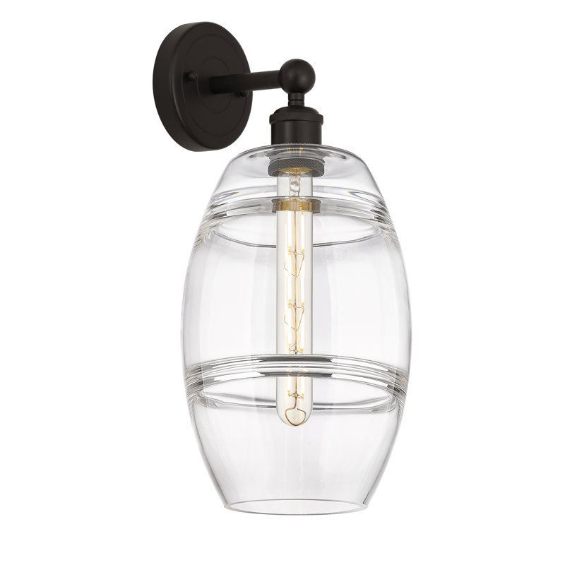 Applique murale en acier Bettylou, Transparent, H 12,13 po x l 8 po x P 8,5 po, Bronze huilé