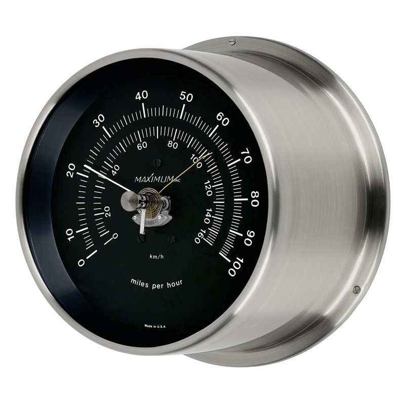 Criterion 6.5" Thermometer by Maximum Weather Instruments, Nickel/Black