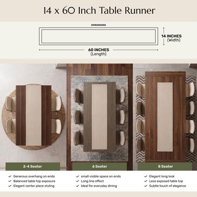 Cotton Linen Hemstitch Table Runner
