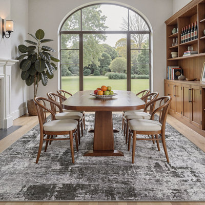 Modern Abstract Area Rug Non Slip Washable Rugs for Living Room Bedroom-Gray