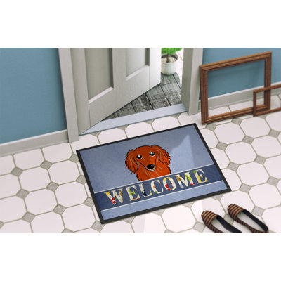 Tapis d'intérieur antidérapant Longhair Dachshund
