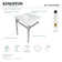 Monarch Ceramic Rectangular Console Bathroom Sink with Overflow