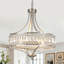 Lustre 5 lumières moderne en cristal 5 pouces avec abat-jour tambour en cristal pour îlot de cuisine-94696708