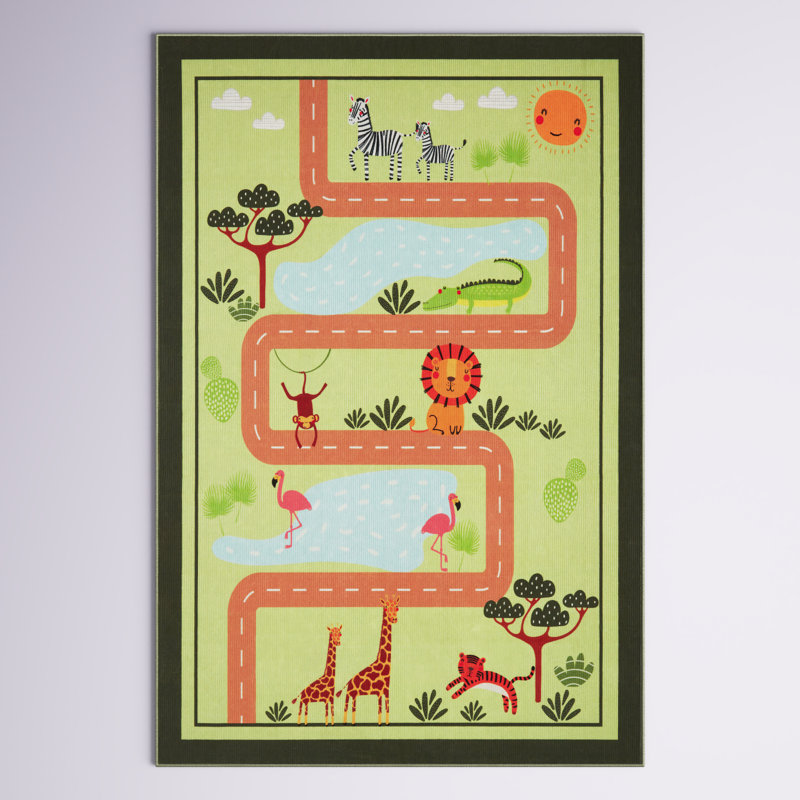 Upson Machine Washable Kids Rug, Rectangle 6' x 9'