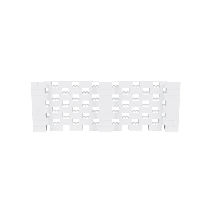 Ensemble mural 4 po de haut Everblock, Blanc, 132"