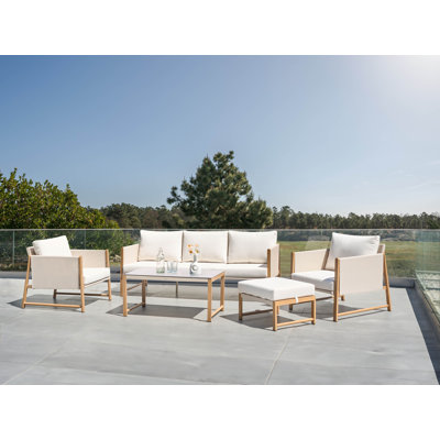 NOLA Wicker 5 - Person Garden Lounge Set with Cushions