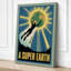 Ascent to Earth Retro - Wrapped Canvas-1385852931-1385852935