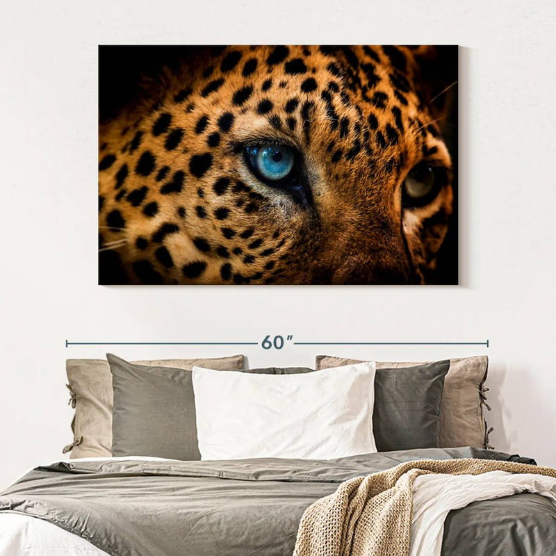 Leopard Eyeing Prey, 34" H x 51" W