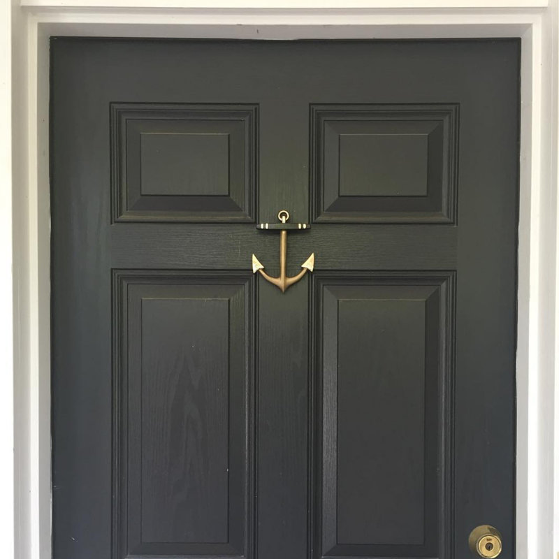 Heurtoir de porte Anchor, Laiton, H 5 po x l 3,75 po x P 1,25 po