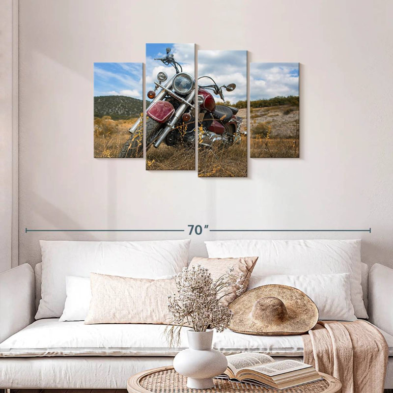 Moto classique Mehar, H 27 po x l 43 po