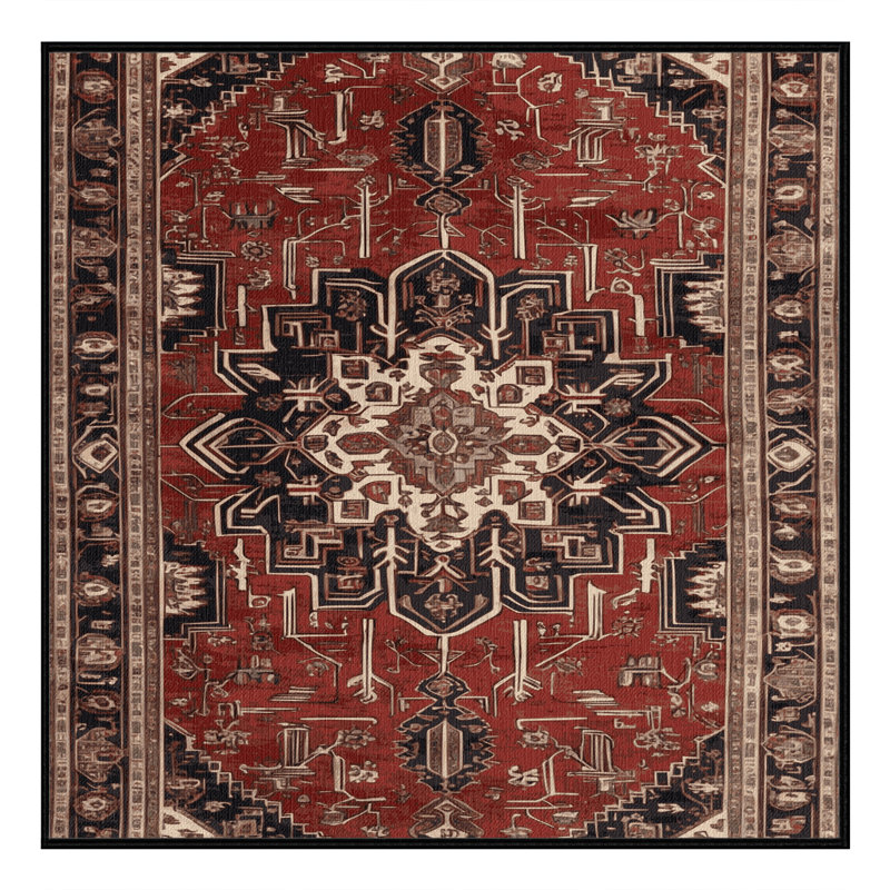 Tapis brun lavable à la machine, Carré 3 pi
