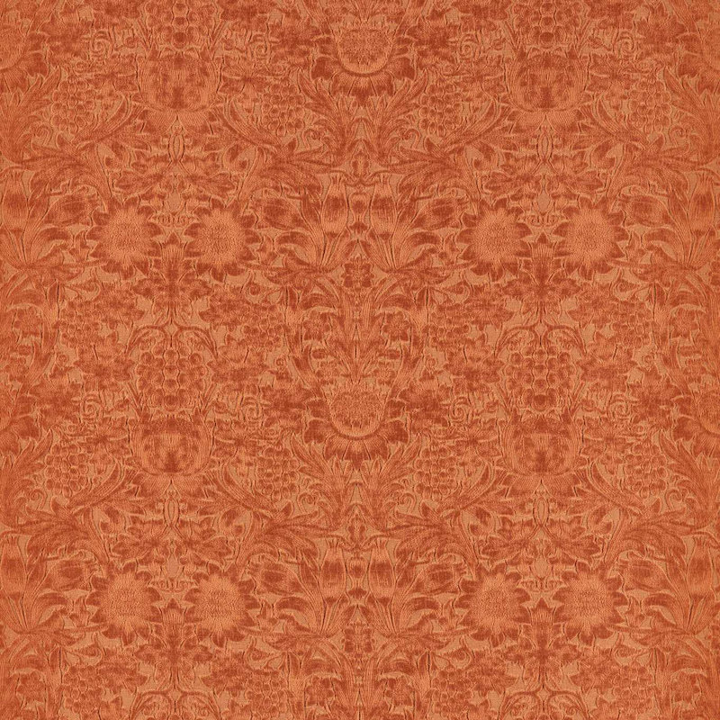 Sunflower Caffoy Velvet Fabric, Redhouse