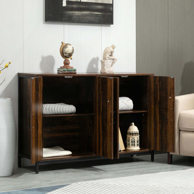 Buffet de cuisine industriel avec tablettes réglables et conception anti-basculement pour un rangement polyvalent