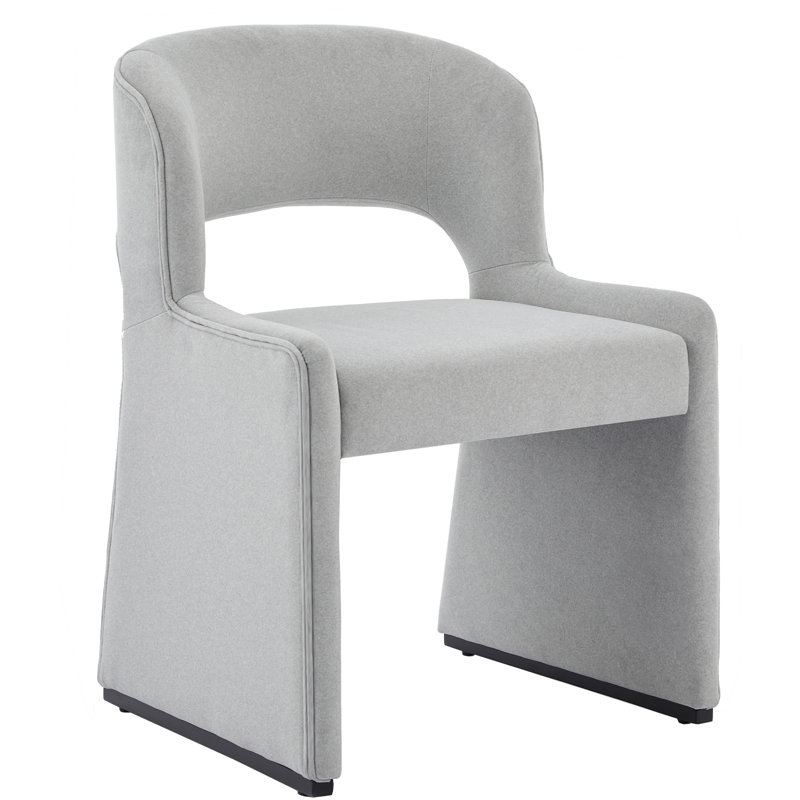 Upholstered Modern Upholstered Wingback Dining Chairs For Dining Room Living Room, Gray, 4