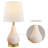 Conyers 18" Modern Ceramic Table Lamp Set with USB Ports and Polished Antique Bronze Base-654955890