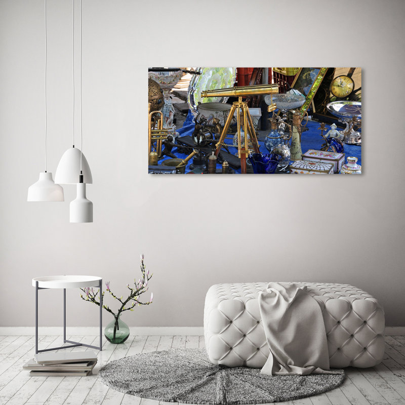 Antiques - No Frame Print on Canvas, Wrapped Canvas, 60cm H x 120cm W