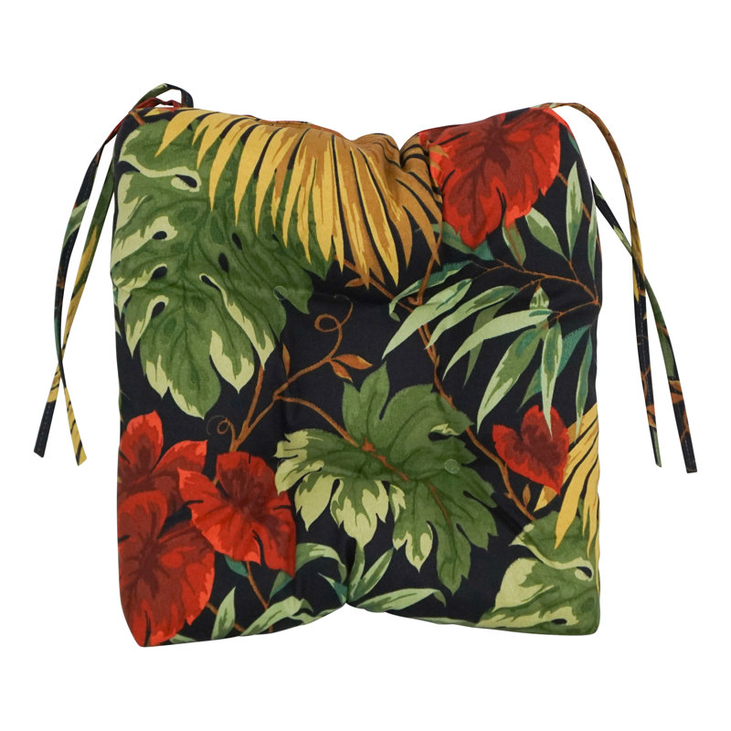 Outdoor 3.5'' Seat Cushion, Tropique Raven