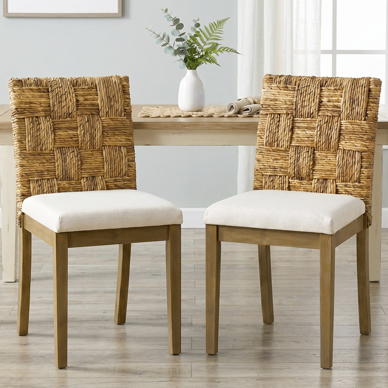 Chaise rembourrée en bois massif 17,9 po