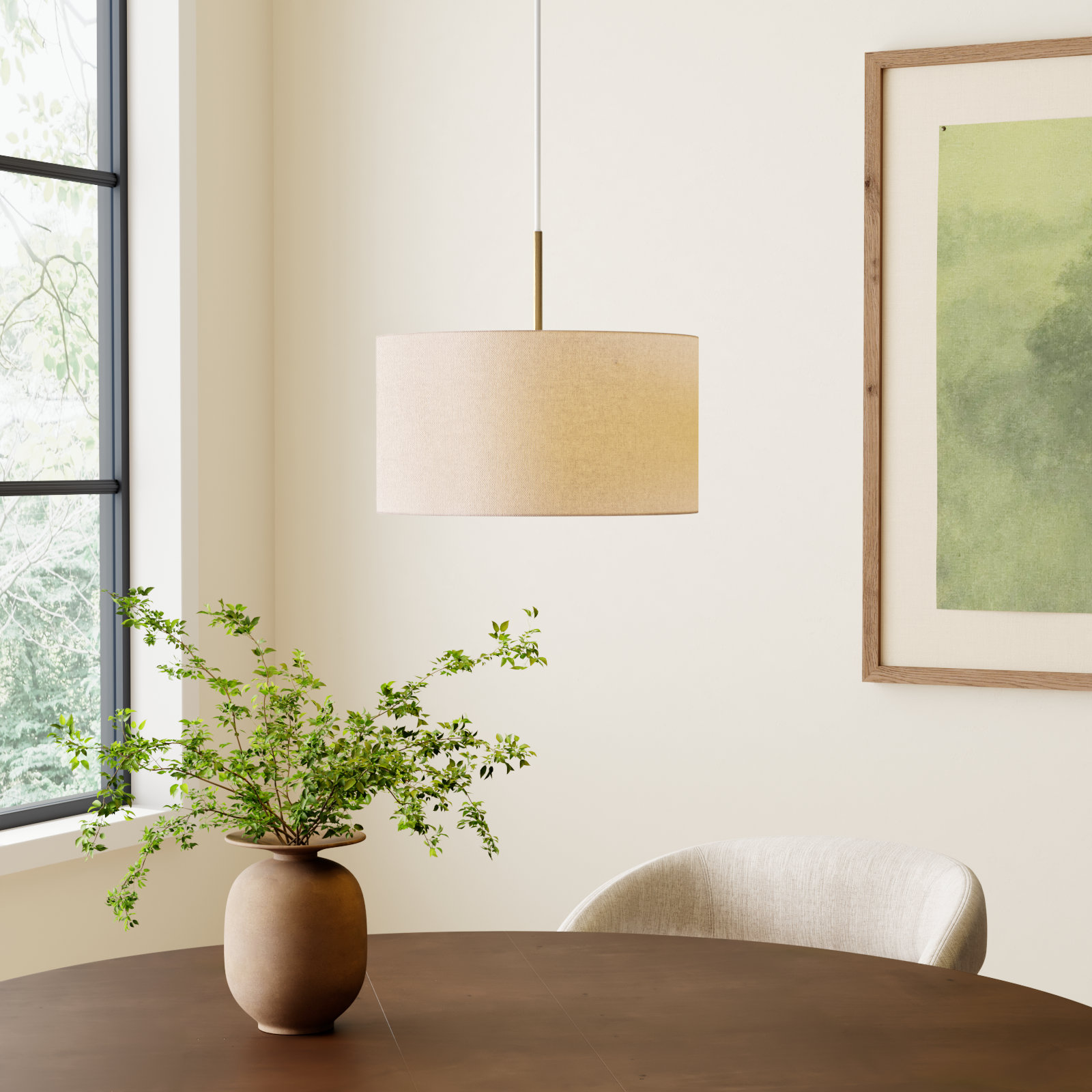 Finley Solid Brass 1 - Light Pendant