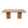 Firdows Rustic Modern Solid Wood Butcher Block 7 Piece Dining Set
