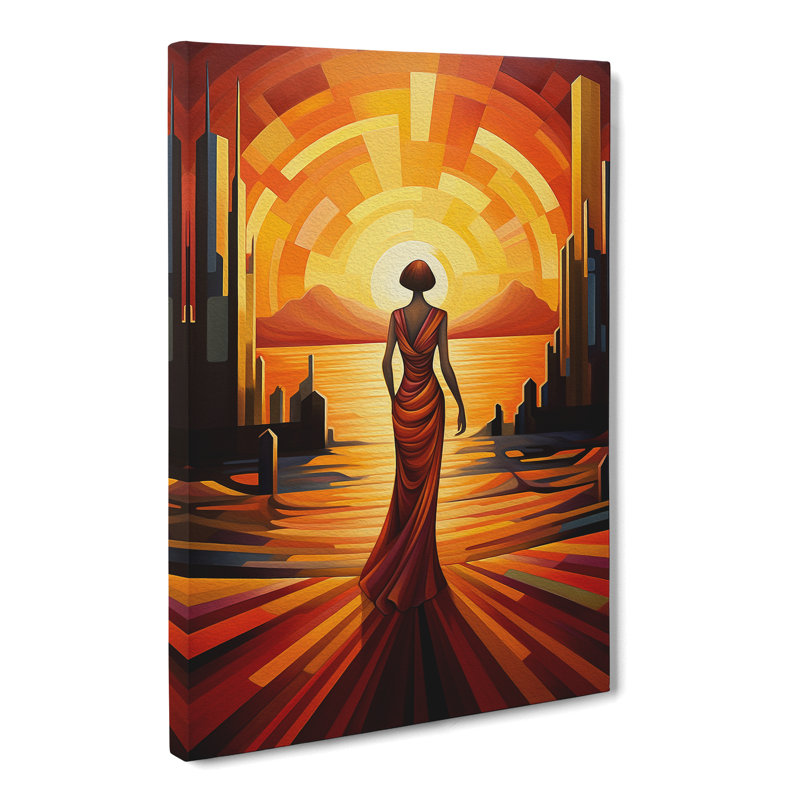 Sunset Contemporary - Wrapped Canvas, 76cm H x 50cm W x 3cm D