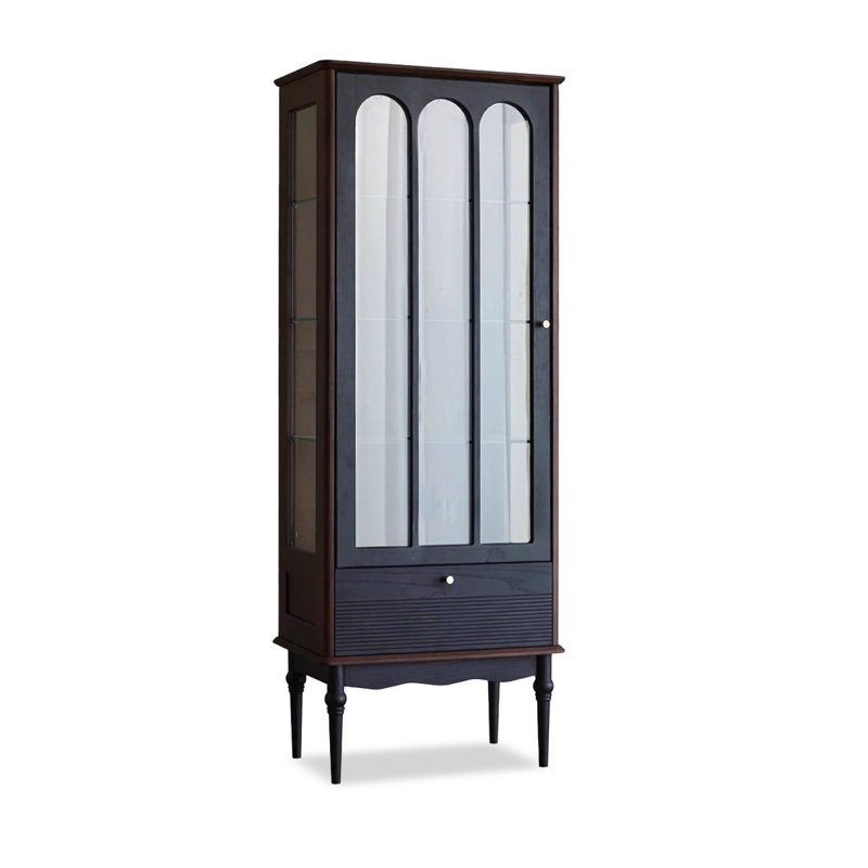 Black Solid wood Display Cases