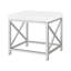 Bureau de coiffeuse à 2 tiroirs avec miroir lumineux et tabouret en blanc et chrome