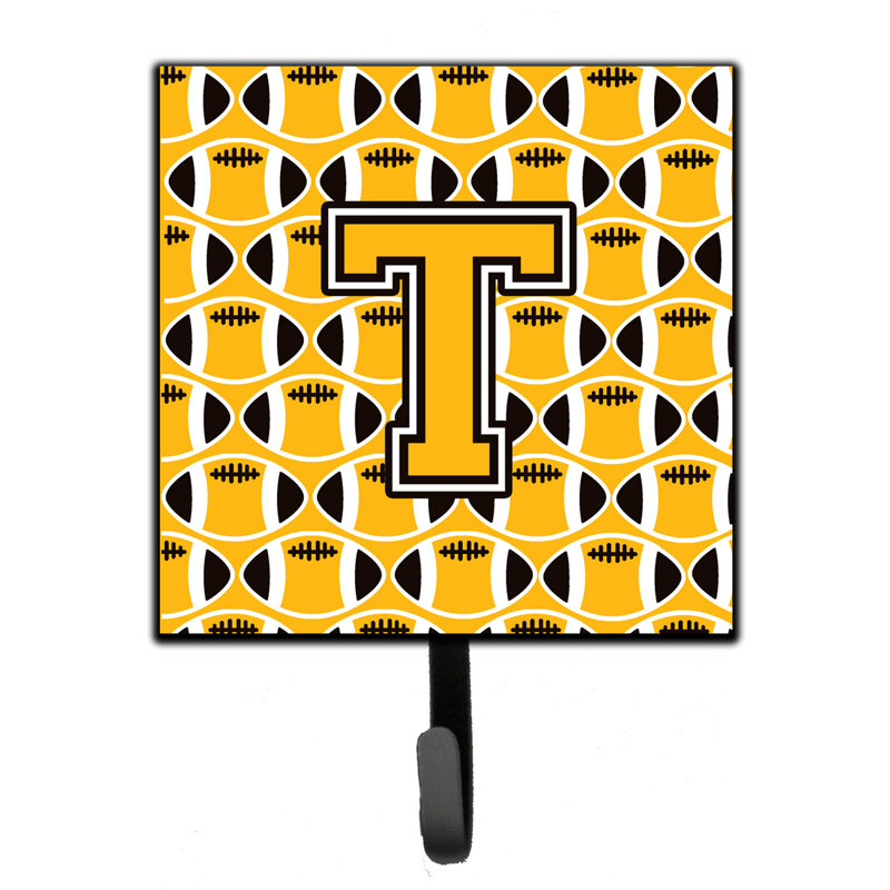 Porte-clés mural avec crochets à clés Duna, Noir / or vieilli / blanc