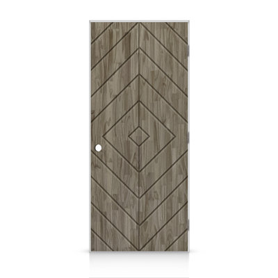 Stained Smooth Pine Wood Single Prehung Interior Door