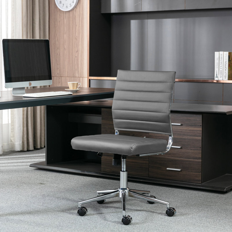 Chaise de conférence ergonomique et réglable Amaiia, Gris/chrome