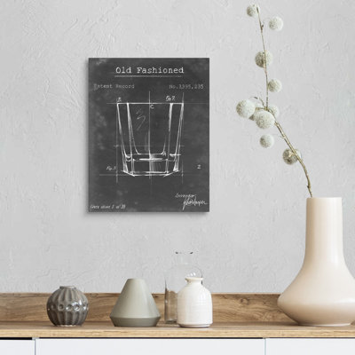 Barware Blueprint I - Impression sur toile