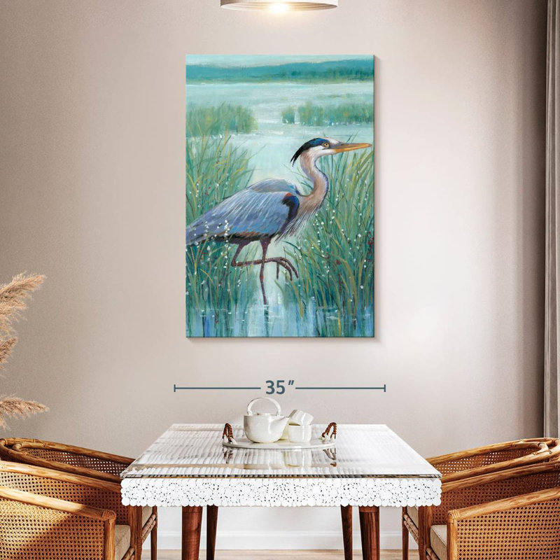 Brampt Wetland Heron I, 48" H x 32" W