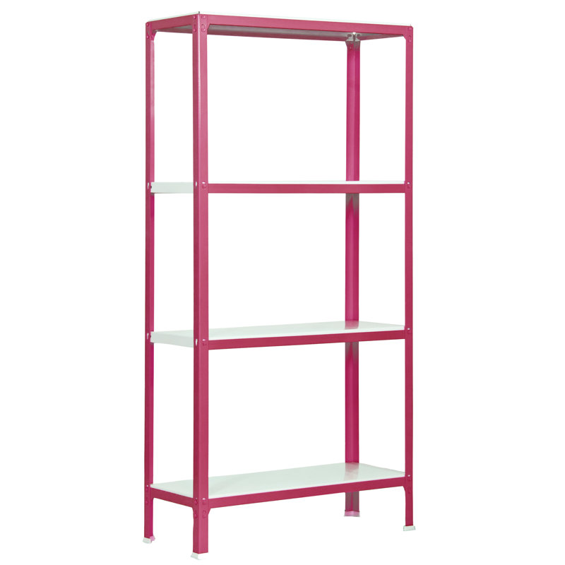 Van Reipen 80cm W Steel Height -Adjustable Shelving Unit, 160cm H x 80cm W x 30cm D, Rose