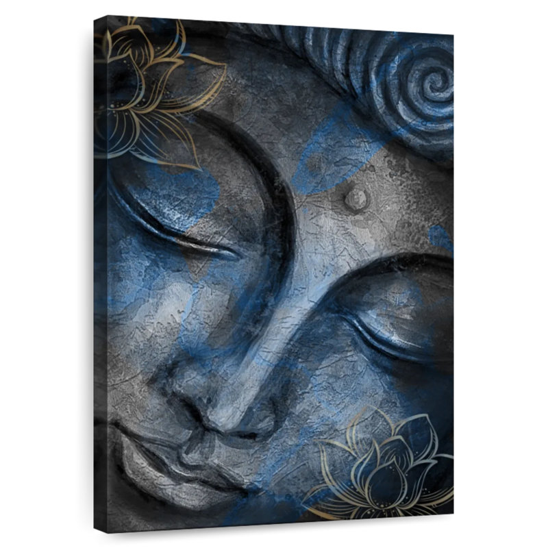 Adella Silver And Gold Buddha, 24" H x 16" W