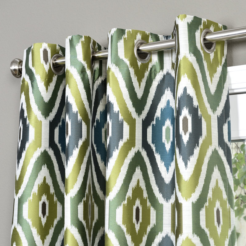 Krause Polyester Room Darkening Curtain Single Panel, Emerald