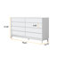 Armoire à huit tiroirs 70,87 "en bois massif blanc
