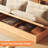 Grimpante 88.6'' Beige Storage Modular Cotton Linen Fabric Sofa,MDF Frame,with Pillows