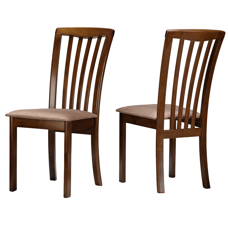 Upholstered Walnut Side Chair