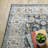 Annegrethe Oriental Machine Washable Performance Non-Skid Blue/Gold Area Rug Mat-1509627546