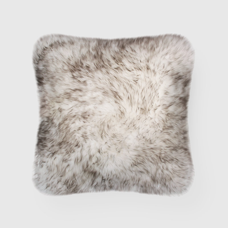 Housse et insert de coussin carré Fieldman, Extrémité brun loup