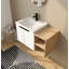 Meuble-lavabo flottant simple 36 po avec plateau en céramique Griet