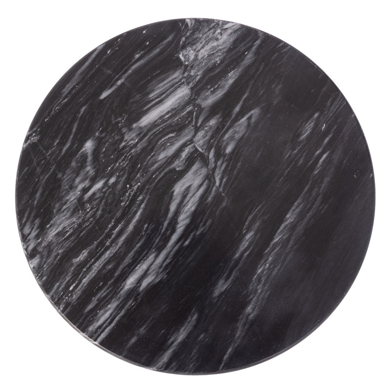 Plateau tournant en marbre Artifacts, Noir mat