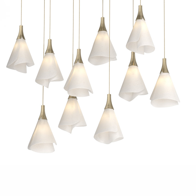 Mobius 10 - Light Rectangular Pendant - Spun Frost Shade