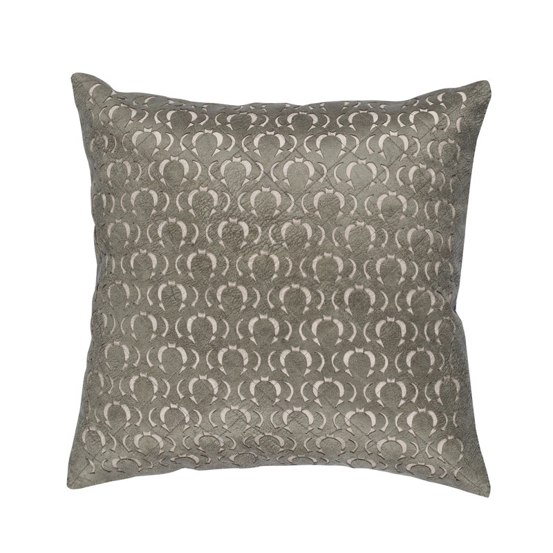 Mercan Square Cushion Cover, Dark Grey