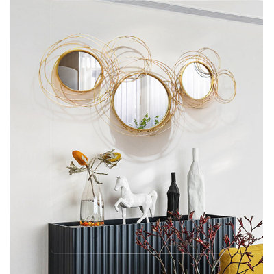 Modern minimalist geometric decorative mirror wall hanging accessory