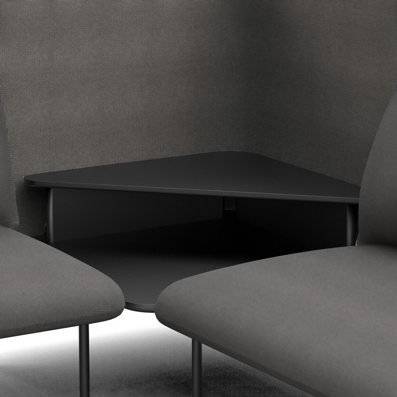 Canapé QT Adaptable, Gris foncé
